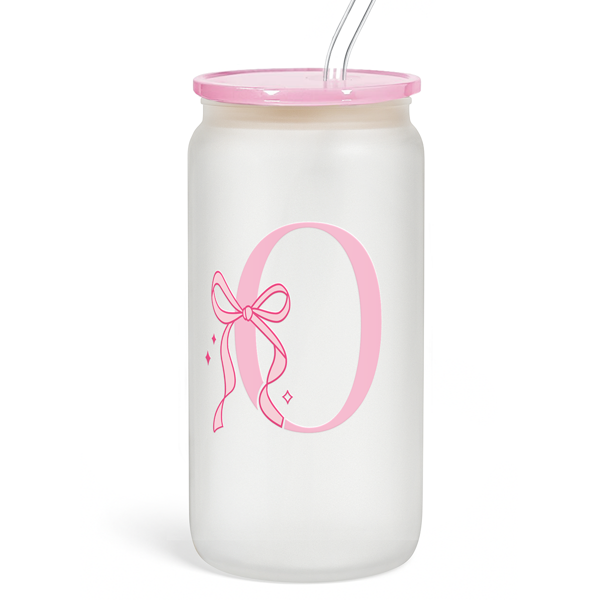 Monogram GlassGlow | Frosted Glass Tumbler 16oz