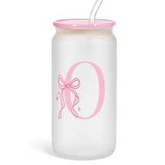 Monogram GlassGlow | Frosted Glass Tumbler 16oz