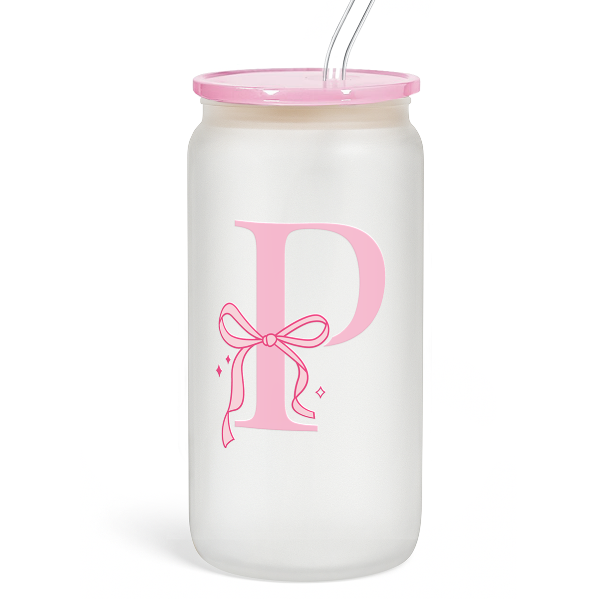 Monogram GlassGlow | Frosted Glass Tumbler 16oz