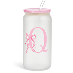 Monogram GlassGlow | Frosted Glass Tumbler 16oz