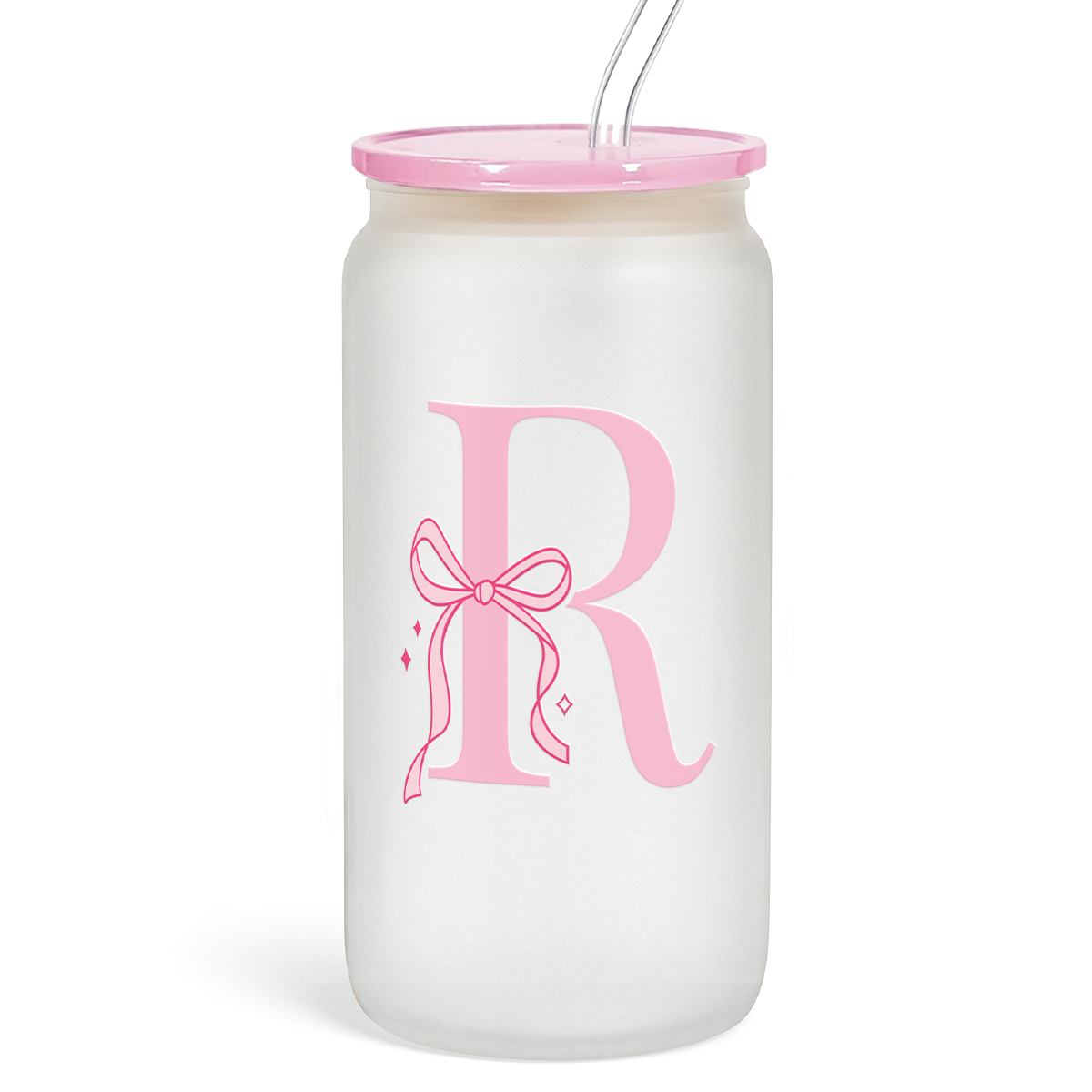 Monogram GlassGlow | Frosted Glass Tumbler 16oz