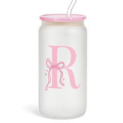 Monogram GlassGlow | Frosted Glass Tumbler 16oz