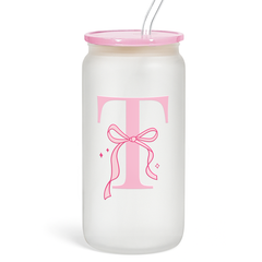 Monogram GlassGlow | Frosted Glass Tumbler 16oz