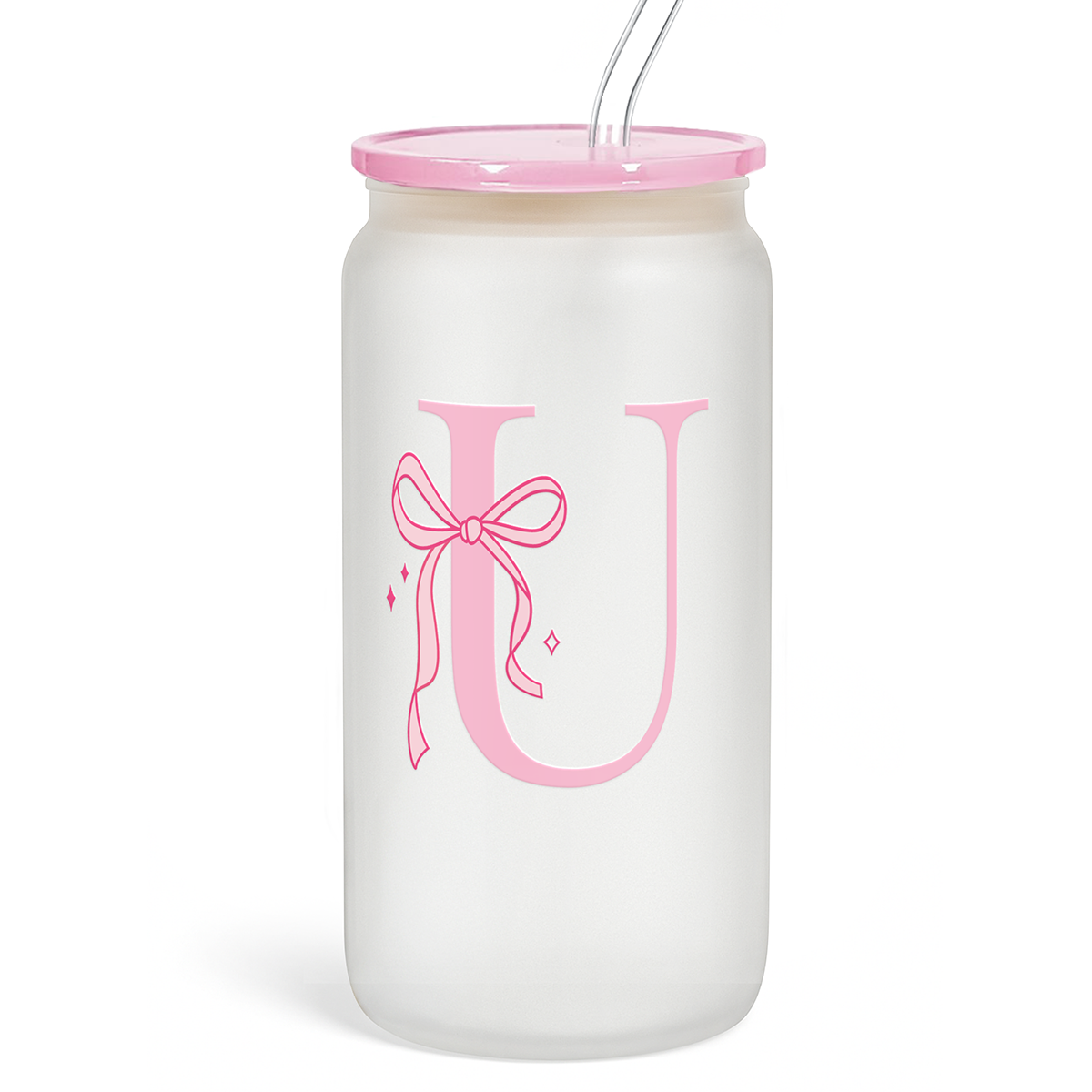 Monogram GlassGlow | Frosted Glass Tumbler 16oz