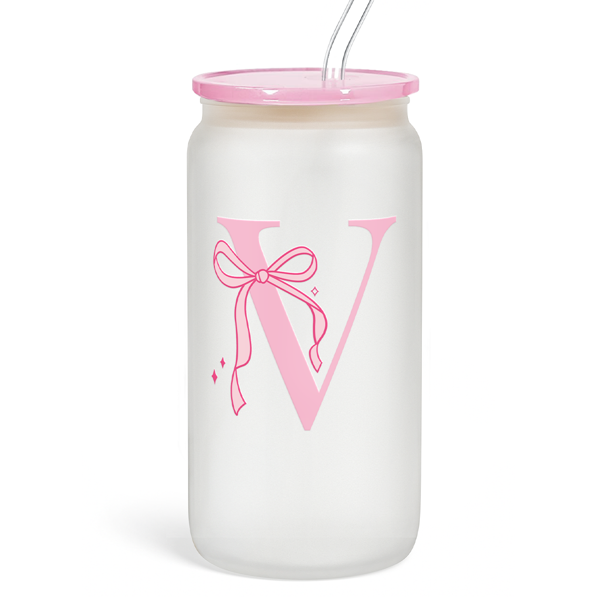 Monogram GlassGlow | Frosted Glass Tumbler 16oz