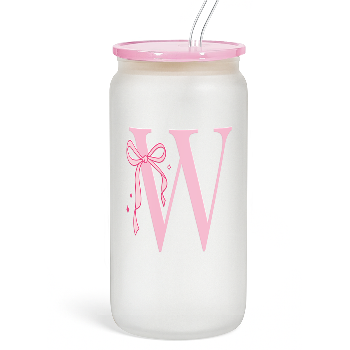 Monogram GlassGlow | Frosted Glass Tumbler 16oz