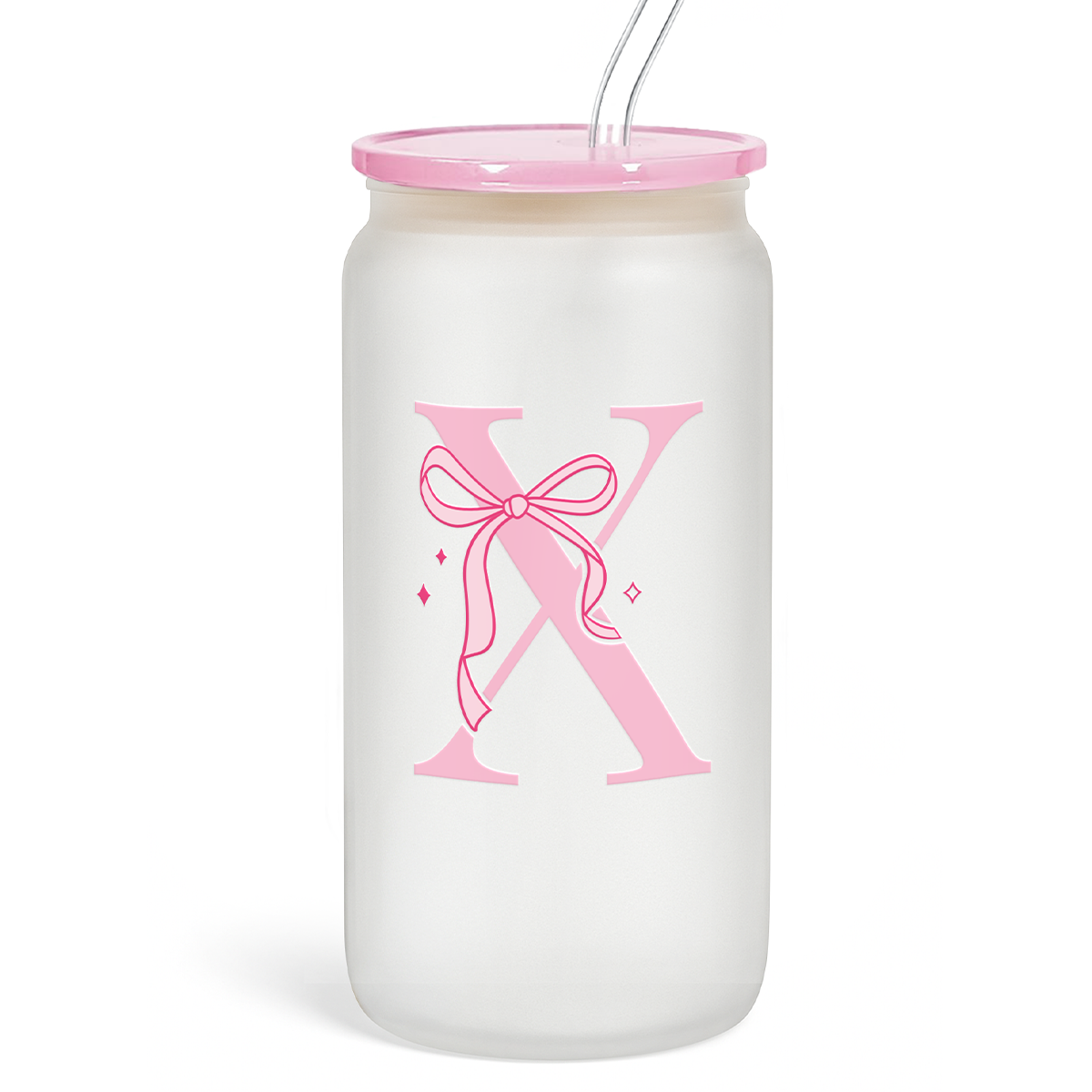Monogram GlassGlow | Frosted Glass Tumbler 16oz