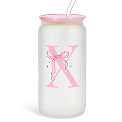 Monogram GlassGlow | Frosted Glass Tumbler 16oz