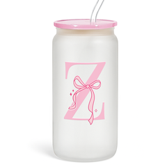 Monogram GlassGlow | Frosted Glass Tumbler 16oz