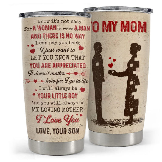 Tumbler Gift For Mom From Son To My Mom Tumbler On Mother's Day