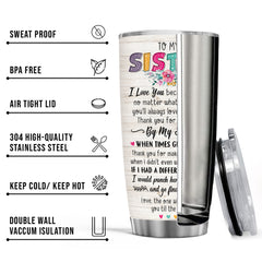Tumbler Gifts For Sister Big Sis Life Is Sweeter With A Sister Tumbler