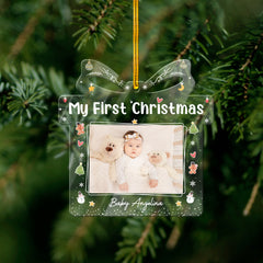 Personalized Pet Acrylic Ornament With Christmas Dog Decoration