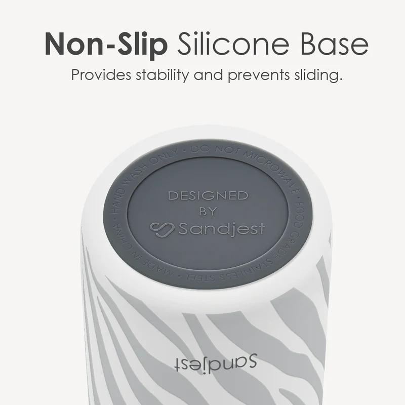 Grey Zebra VividPop | Push-button Lid Water Bottle 32oz