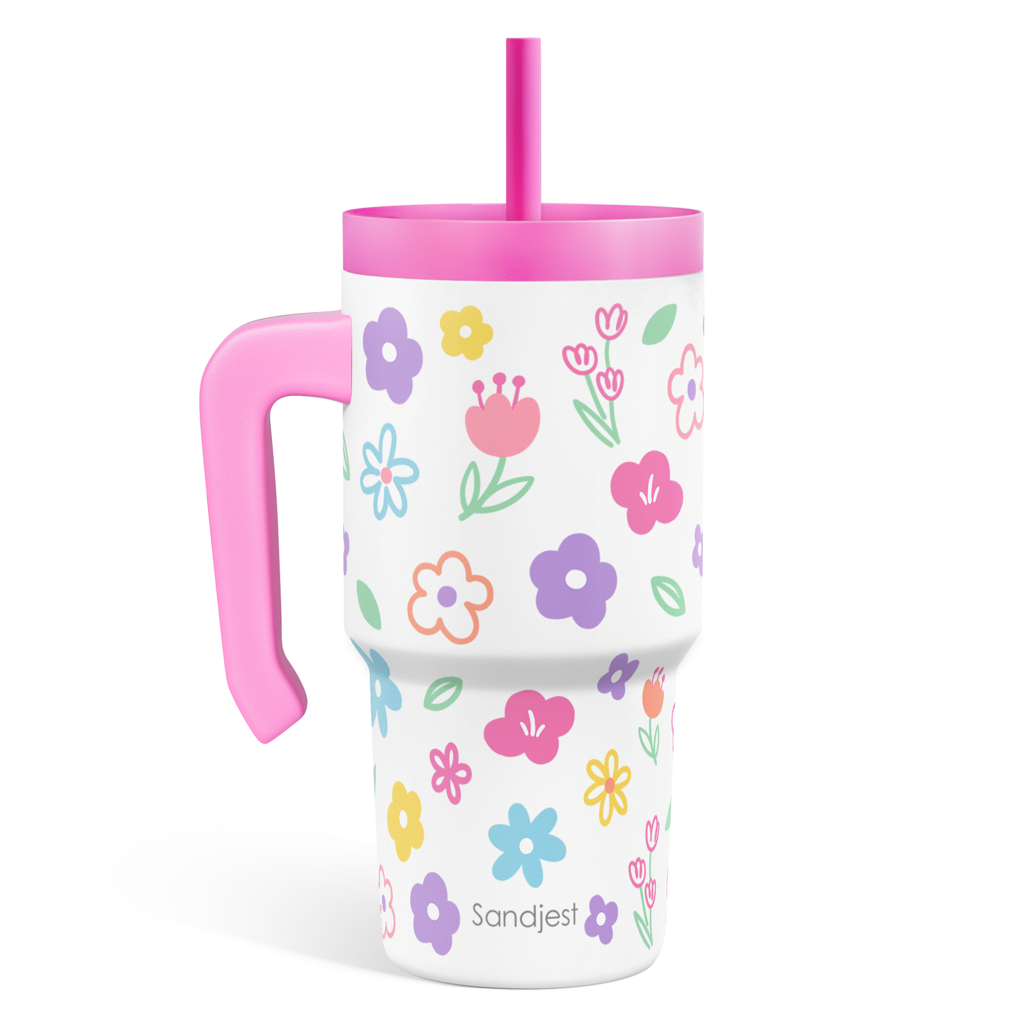 SippyKup 20oz Kids Tumbler with Half Handle | Flowers
