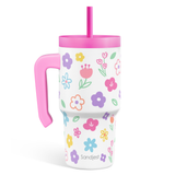 SippyKup 20oz Kids Tumbler with Half Handle | Flowers