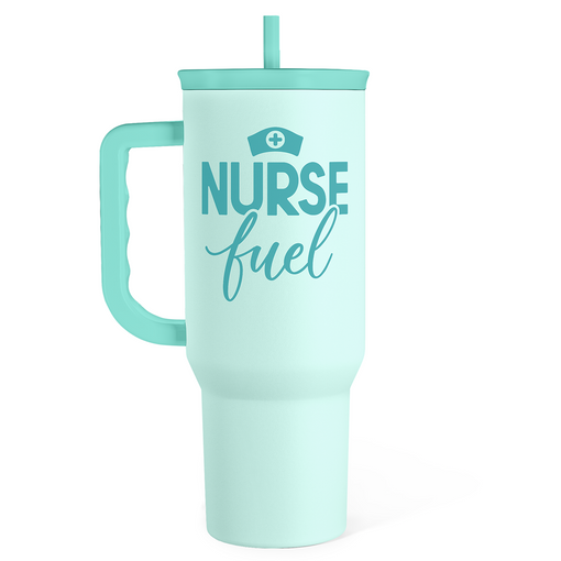 Nurse Gift Tumbler 40oz with Handle and Straw ?C Nurse Fuel Insulated Stainless Steel Travel Coffee Mug for Nurses Nursing Friend Student - Gifts for Nurse Week, Appreciation, Birthday, Christmas