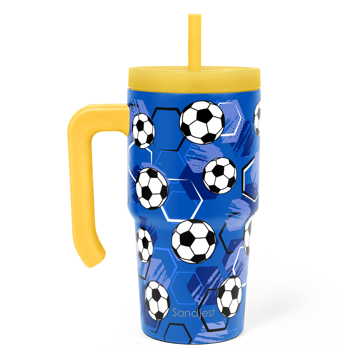 SippyKup 20oz Kids Tumbler with Half Handle | Soccer Blast