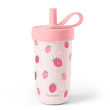 FunzyKup 14oz Kids Spill-resistant Straw Tumbler | Strawberries
