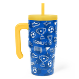 SippyKup 20oz Kids Tumbler with Half Handle | Soccer Goal