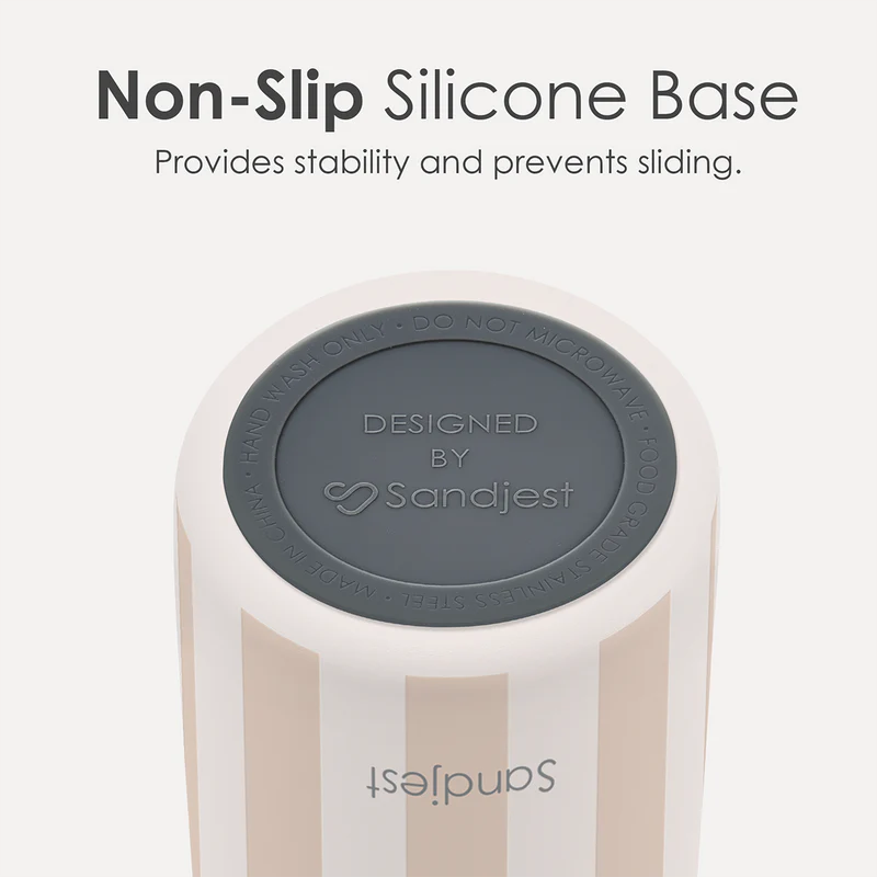 Brown Stripe VividPop | Push-button Lid Water Bottle 32oz