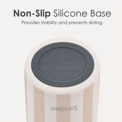Brown Stripe VividPop | Push-button Lid Water Bottle 32oz