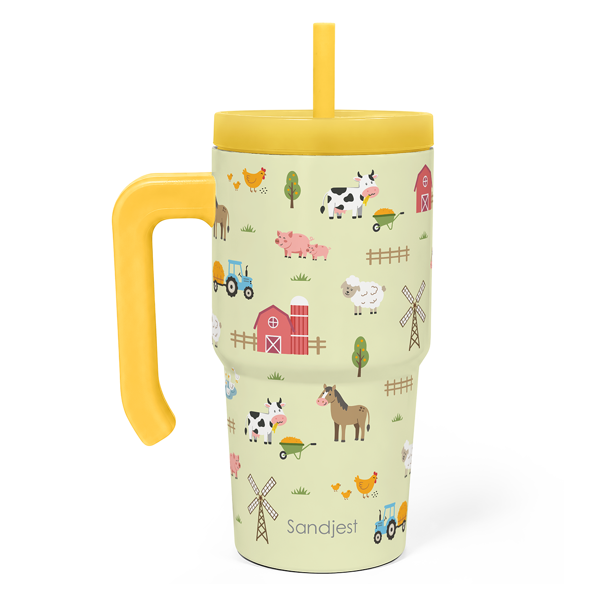SippyKup 20oz Kids Tumbler with Half Handle | Farm Animals
