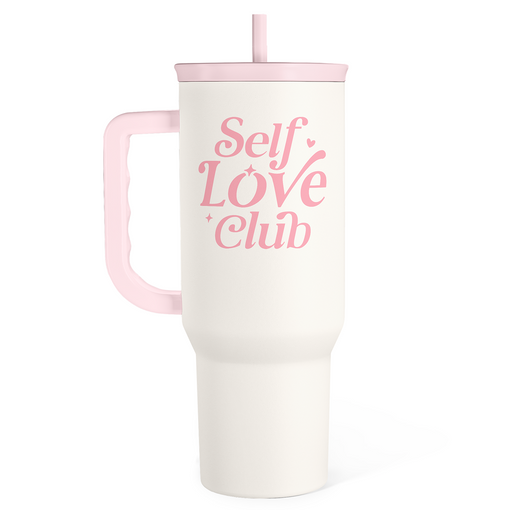 Inspirational Gifts for Women Girls, Inspiration Stainless Steel Insulated Tumbler with Handle, Self Love Clup Coffee Travel Mug Cup, Gift for Birthday Christmas, 40oz