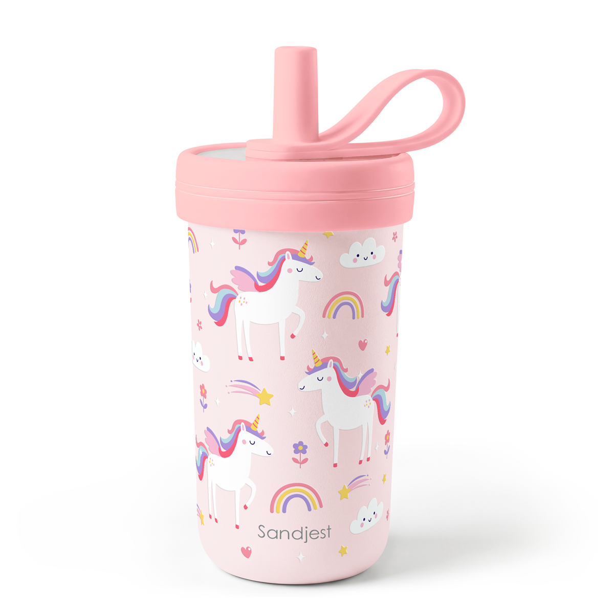 FunzyKup 14oz Kids Spill-resistant Straw Tumbler | Unicorns