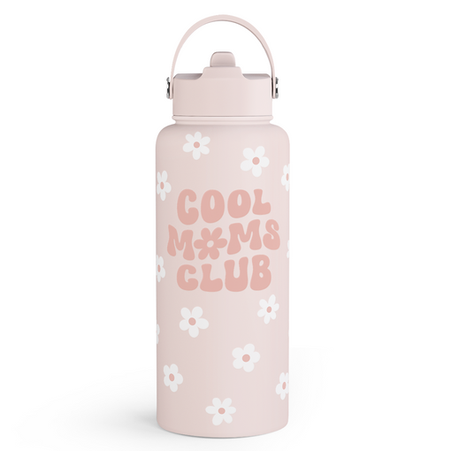 Mom Water Bottle, Cool Moms Club Bottles 32oz Stainless Steel Insulated with Lid, Mom Gifts from Daughter Son, Gifts for Mother's Day Christmas Birthday