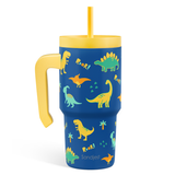 SippyKup 20oz Kids Tumbler with Half Handle | Dino Roar Blue