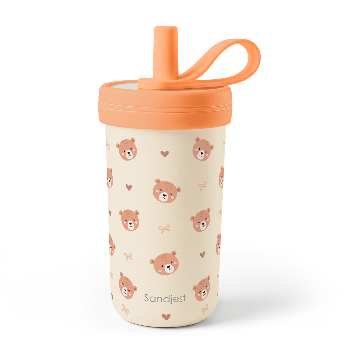 FunzyKup 14oz Kids Spill-resistant Straw Tumbler | Cute Bear