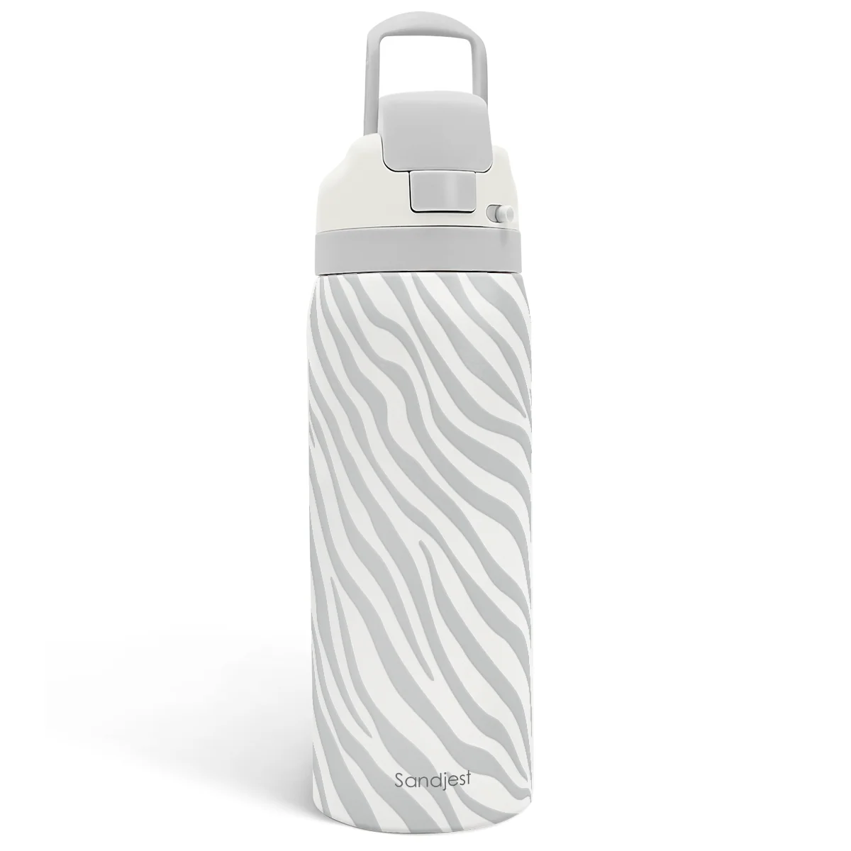 Grey Zebra VividPop | Push-button Lid Water Bottle 32oz