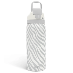 Grey Zebra VividPop | Push-button Lid Water Bottle 32oz