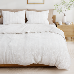 CozyDrift Seersucker Duvet Cover Set