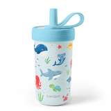 FunzyKup 14oz Kids Spill-resistant Straw Tumbler | Sea Animals