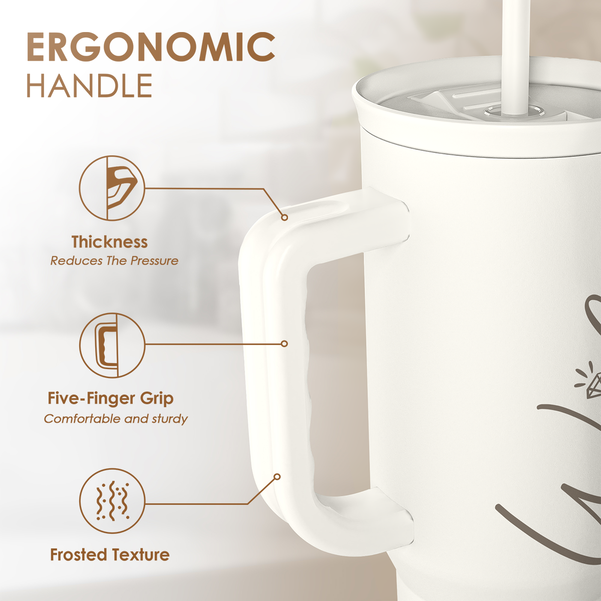 White Wife Slidemate | Slider Tumbler with Handle 40oz