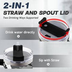 Camouflage Tumbler 40oz Stainless Steel Insulated with Lid & Straw, Camo Gifts for Men Dad Husband Brother Grandpa Veteran Hunting Lover on Christmas Birthday Valentine Fathers Day