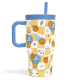 CubbyKup 20oz Kids Leak-proof Tumbler | Basketball