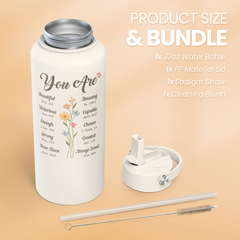 Christian Gifts for Women, Inspiration Water Bottle 32oz Stainless Steel Insulated with Lid, Religious Gifts for Mom Friends Ladies on Birthday Mother's Day Christmas