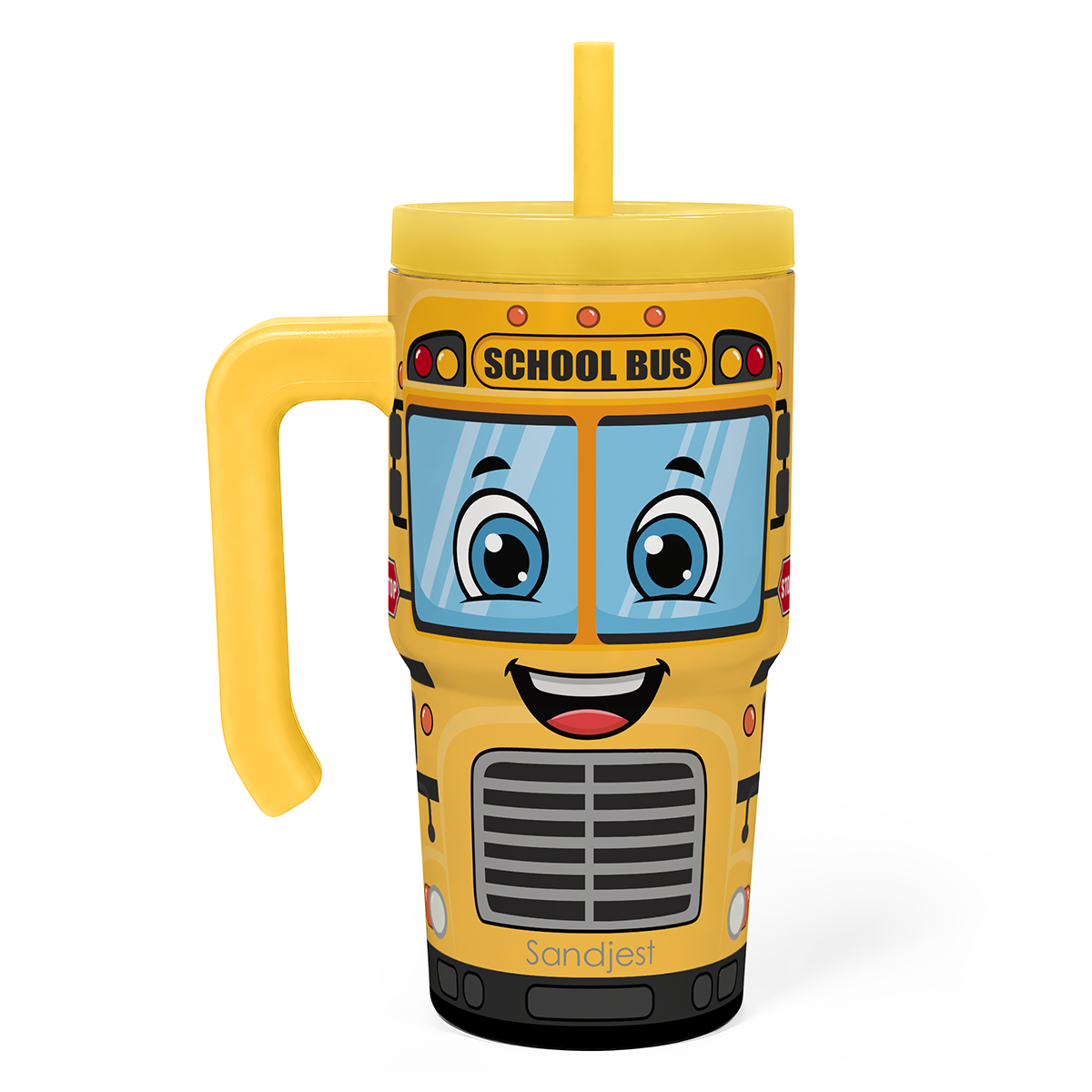 SippyKup 20oz Kids Tumbler with Half Handle | School Bus