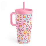 CubbyKup 20oz Kids Leak-proof Tumbler | Candy Leopard