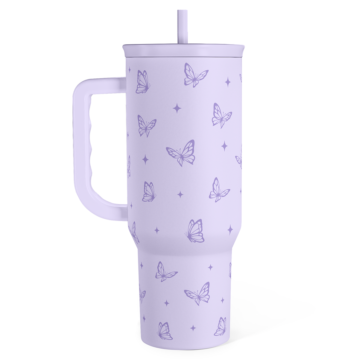 Butterfly Gifts for Women, Butterfly Tumbler with Handle, Stainless Steel Insulated Coffee Travel Mug Cup, Gifts for Women Girls on Birthday Christmas, 40oz