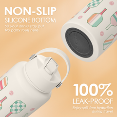 Pickleball Water Bottle 32oz Stainless Steel Insulated Vaccum with Lid, Pickleball Gifts for Pickleball Players, Pickleball Lovers, Women Girls Ladies