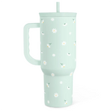 Mint Daisy Slidemate | Slider Tumbler with Handle 40oz