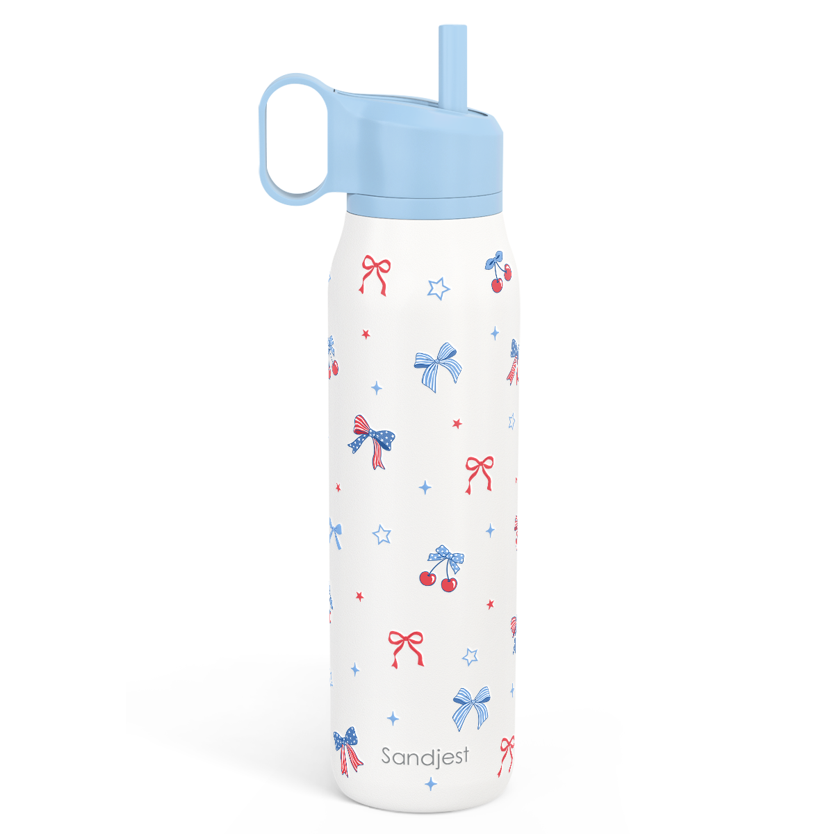 20oz Twist Lid Water Bottle | Patriotic Bows