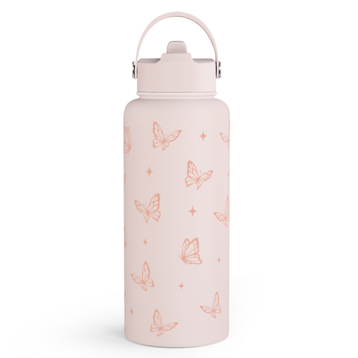 Butterfly Water Bottle Insulated Vacuum Stainless Steel 32oz with Lid, Gifts for Women Girls Teens Birthday Christmas