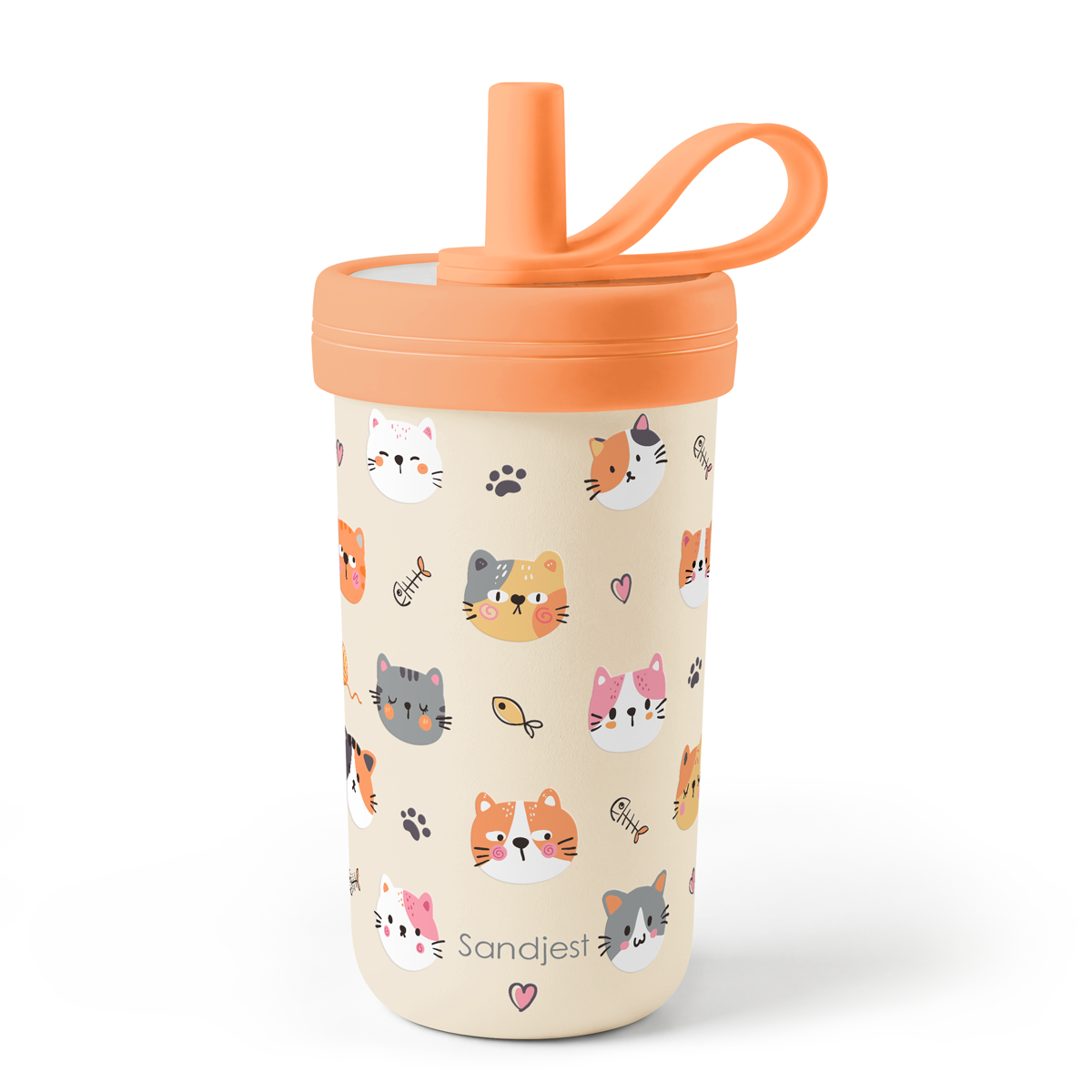 FunzyKup 14oz Kids Spill-resistant Straw Tumbler | Little Cats