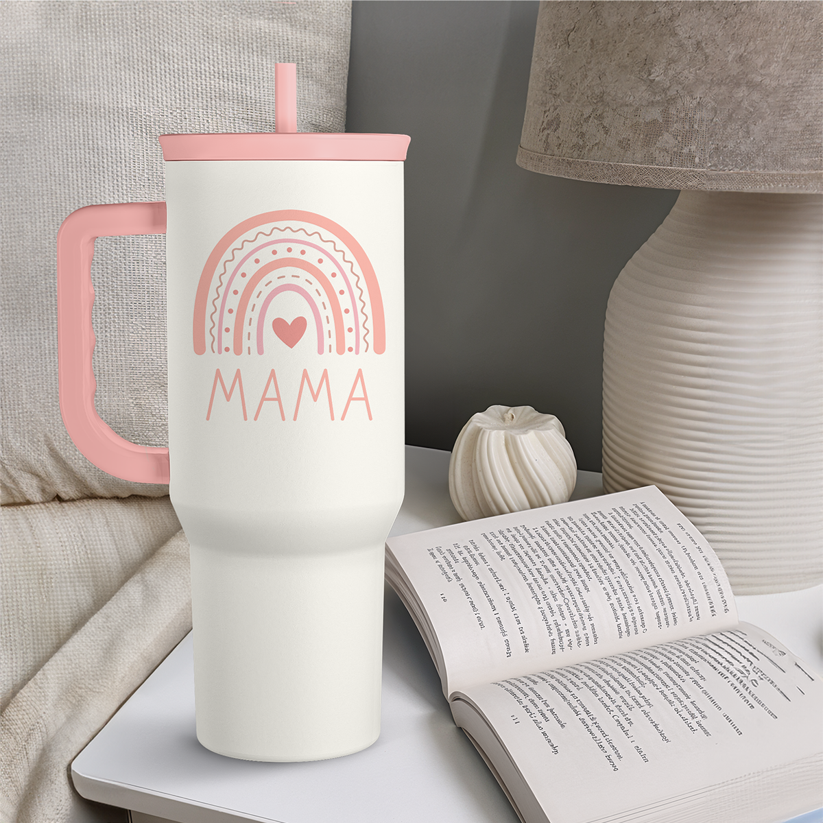Pink Mom Mama Slidemate | Slider Tumbler with Handle 40oz