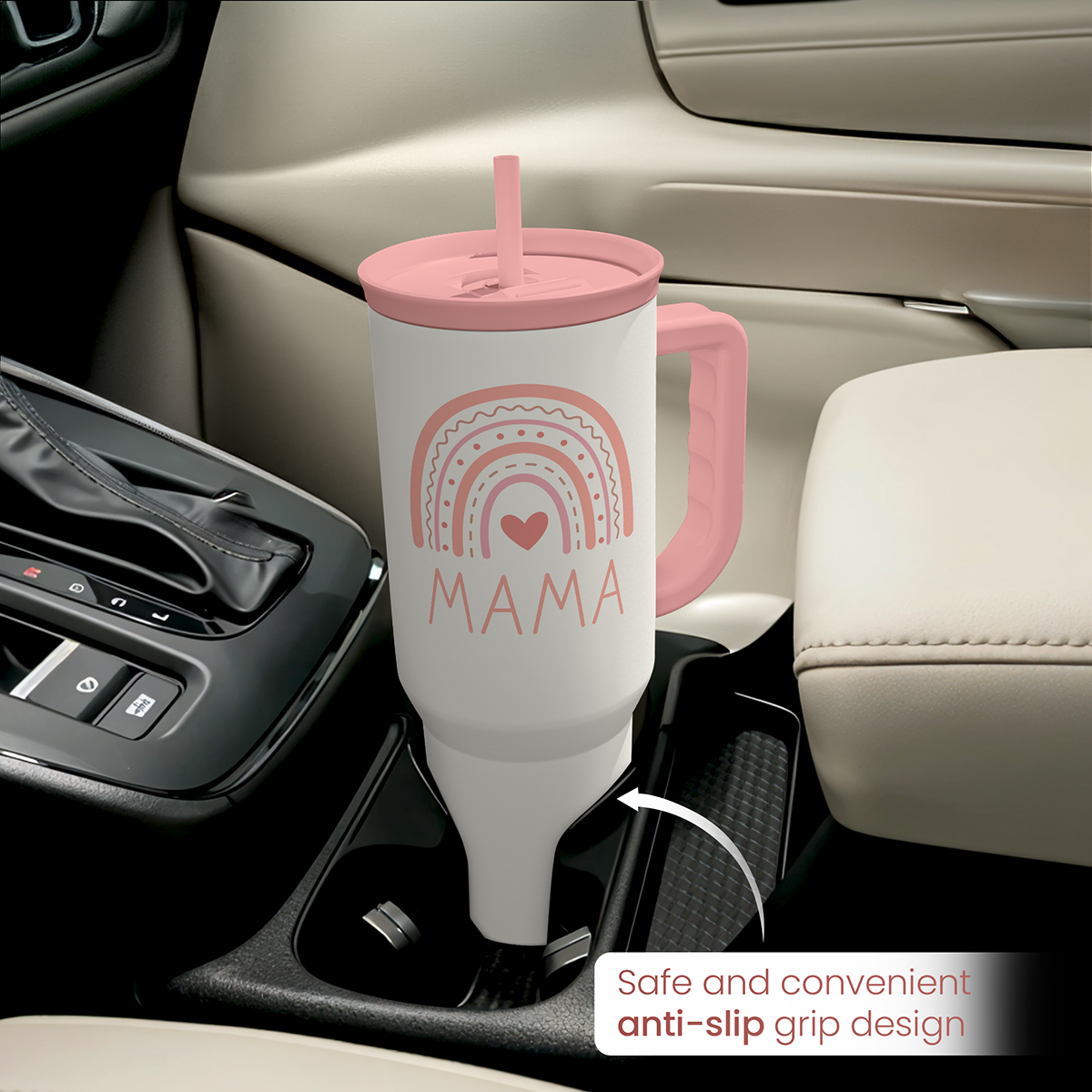 Pink Mom Mama Slidemate | Slider Tumbler with Handle 40oz