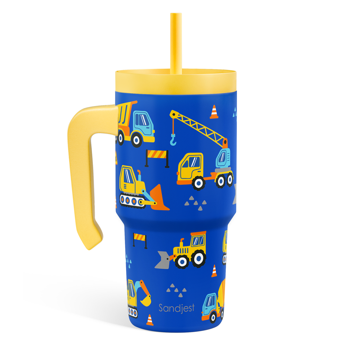 SippyKup 20oz Kids Tumbler with Half Handle | Construction